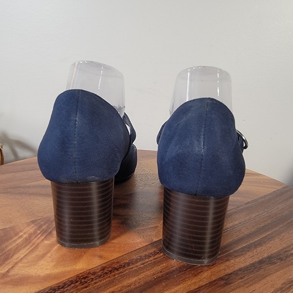 Style & Co Blue Faux Suede Mary Jane heels Size 9.5 - Picture 6 of 17